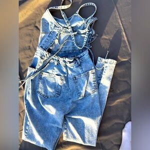 Women's Blue Denim Overalls never worn